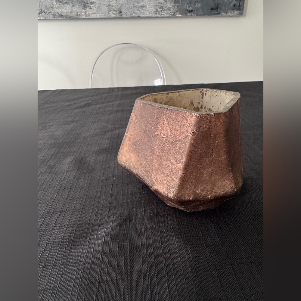 Geometric Copper Planter - Picture 2 of 3